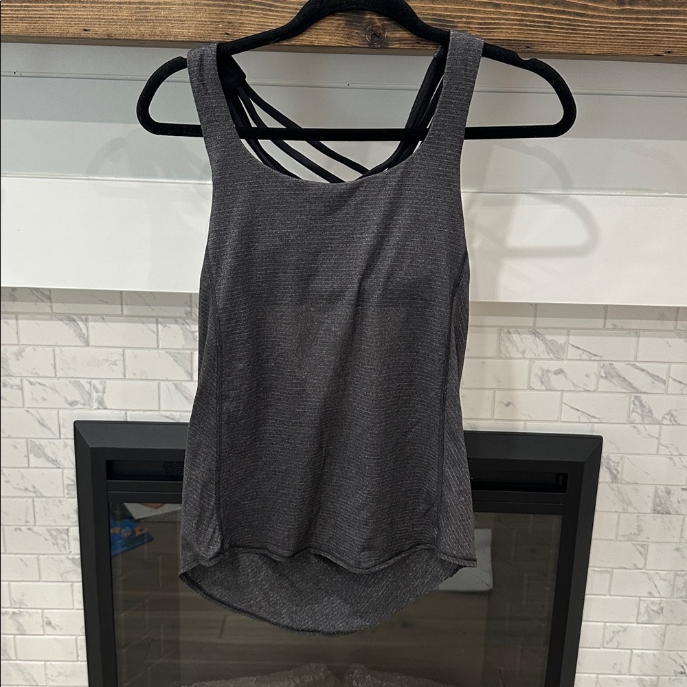 lululemon athletica grey and Black tank Top